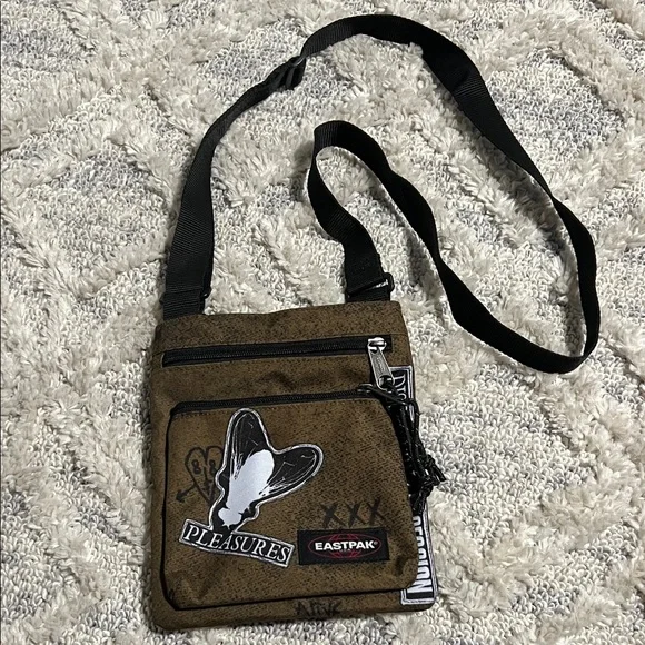 Eastpak Pleasures colab Brown Crossbody Bag - Picture 1 of 7